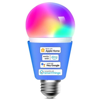 Meross Smart Wifi-Light LED Mehrfarbige dimmbare Glühbirne, kompatibel mit Siri, Alexa, Google Home und SmartThings, E27 Warmweiß (Die Verpackung des Produkts kann variieren).