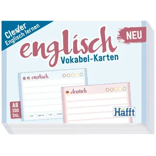 Häfft Vokabel-Karten Englisch 200 Stück A8