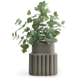 Born in Sweden, Vase, MYLLA Vase oval Marmor weiss matt 25cm Design aus Steinzeug (1x)
