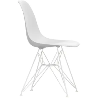 Vitra - Eames Plastic Side Chair DSR RE, weiß / baumwollweiß (Filzgleiter weiß)