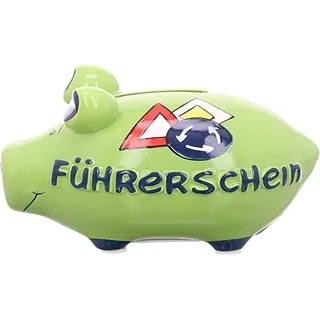 Wurm KCG Spardose 10026880 Führerschein, 9 x 9 x 12,5 cm, grün