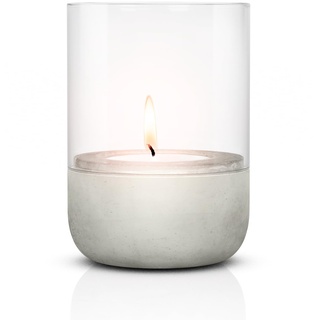 blomus Windlicht -Calma- Kerzenhalter Light Gray inkl. Kerze Size S (65432)