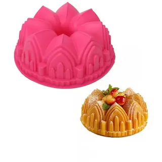 Holzsammlung Silikonbackform Hohe Kathedrale Dessert Dekoration Backformen Silikon Kuchenform Motivbackformen Backform für Geburtstagsfeiern, Muttertag, Valentinstag, Hochzeiten, Freunde Treffen Sich