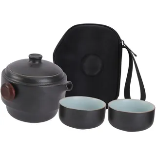 MAGICLULU Teeservice Kung-fu-teeservice Tragbares Reise-teeservice Porzellan- 2 Tassen Set