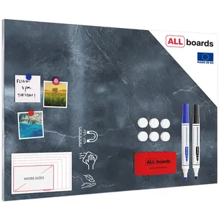 ALLboards Magnettafel 90 x 60 cm grau