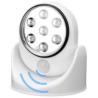 VIVIHEYDAY LED Wandleuchte Spot LED Strahler mit Bewegungsmelder PIR, 360° Rotation LED Strahler, Lampe mit Bewegungsmelder Batteriebetriebe weiß