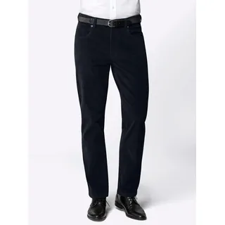 Cordhose CLASSIC, Herren, Gr. 27, Unterbauchgrößen, blau (marine), 98% Baumwolle, 2% Elasthan, unifarben, lang, Hosen Cordhose