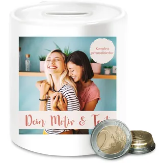 Spardose - eigenem - Eigenes Foto I Eigenes Bild - Unisize - Weiß - sparbüchse Bedruckt Foto-spardose selbst drucken Druck Keramik spendendose personalisierte trinkgeldkasse selber gestalten Photo