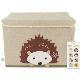 Bieco Aufbewahrungsbox mit Deckel Kinder Spielzeugkiste 65 L faltbar Staubox Stoffbox