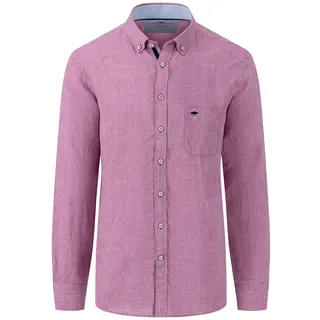 Leinenhemd FYNCH-HATTON Gr. XL, N-Gr, lila (dusty lavender) Herren Hemden Langarm langarm, mit Button-Down-Kragen und Knopfleiste