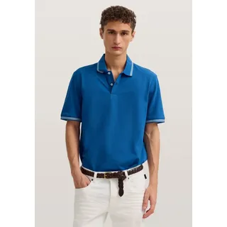 bugatti Poloshirt Modern Fit aus reiner Baumwolle blau M