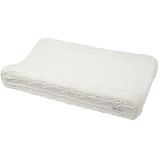 Meyco Baby Wickelauflagenbezug Romantic Flower Offwhite (100% Baumwolle, 1-tlg., 50x70cm), 50x70cm weiß
