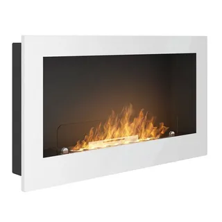 Infire Echtfeuer-Dekokamin Inside Ethanolkamin, Heizfunktion, TÜV zertifiziert weiß 90 cm