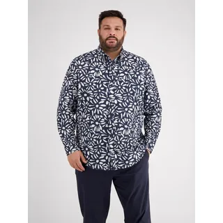 Lerros Langarmhemd floral Blau 6XL