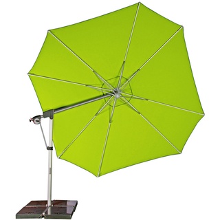 Doppler Sonnenschirm / Ampelschirm "Protect 400 Pendel", inkl. 4 Granitplatten, Standkreuz und Schutzhülle,smaragd,Ø 400 cm