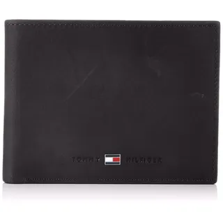 Tommy Hilfiger Geldbörse JOHNSON Schwarz BM56924756-990 Herren Geldbeutel Geldtasche Börse Portemonnaies Leder - 13x10x2 cm (B x H x T)