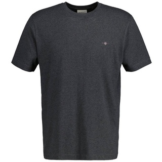 Gant T-Shirt Herren T-Shirt - REGULAR SHIELD, Rundhals grau 4XL