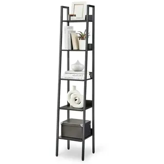VASAGLE Bücherregal 33,8 x 30 x 170 cm Schwarz