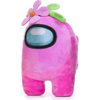 Soma Among Us Plüschtier Among Us Kuscheltier XXL 30 cm Plüschpuppen Weiche Puppe Kissen Kinderspielzeug (Pink Blume)