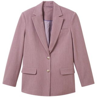 TOM TAILOR Damen Oversized Blazer mit recyceltem Polyester, rosa, Uni, Gr. 36