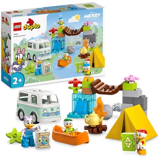 LEGO DUPLO Disney Mickey and Friends Camping-Abenteuer Set mit Wohnmobil, Kanu und Daisy Duck Figur, Bauspielzeug Geschenk für Kleinkinder ab 2 Jahren, Mädchen und Jungen 10997