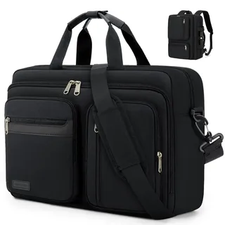 RAINSMORE 17,3 Zoll Laptoptasche Arbeitstasche Herren 2-in-1 Rucksack | Große Laptop tasche,Wasserdichte Business-Aktentasche Herren,Notebooktasche,Computertasche für Reisen und Geschäft