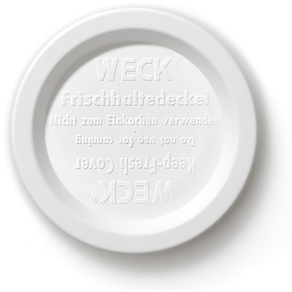 WECK Keep Fresh Weck 80 mm Deckel, 5 Stück | Zum Einmachen von Konserven, Säften, zur luftdichten Aufbewahrung von trockenen Zutaten | Für WECK-Gläser