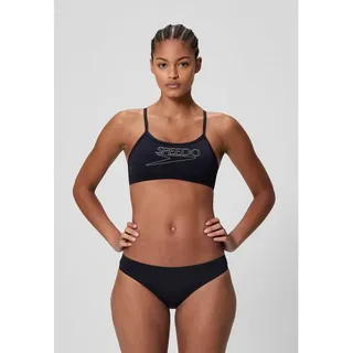 Speedo Badeanzug Speedo Damen Endurance+ Thinstrap Bikini 8-A000119002 Schwarz 36