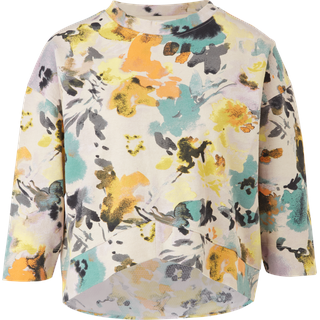 s.Oliver - Sweatshirt mit Alloverprint, Damen, gelb|creme|mehrfarbig, 38