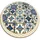 Vinylteppich 140 x 140 Beige/Blau