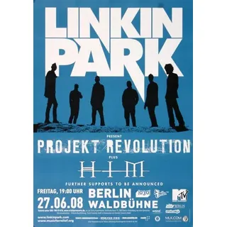 Linkin Park - No More Sorrow, Berlin 2008 » Konzertplakat/Premium Poster | Live Konzert Veranstaltung | DIN A1 «