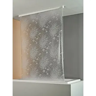 ECO-DuR 4024879000318 Kassetten Duschrollo 134 cm weiß - Seerosen weiß