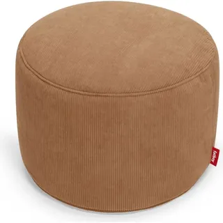 Point Cord Pouf braun recycelt