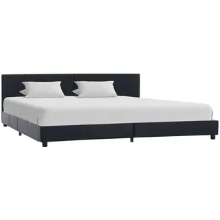 vidaXL Bettgestell Schwarz Kunstleder 180x200 cm