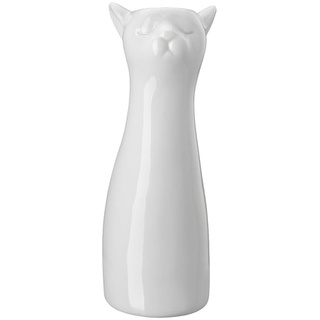Hutschenreuther Katzen-Vase Weiss Vase 14cm, Porzellan, weiß