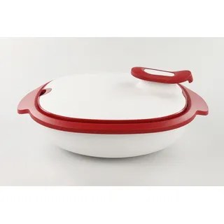 TUPPERWARE Thermo-Duo 1,3 L rot weiß Servieren Warmhalten Warmie Tups Iso-Duo 17011