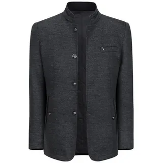 Allthemen Kurzmantel Herren Manteljacke mit Stehkragen Wollmantel Winter Business Jacke grau XS