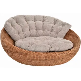 Krines Home XXL-Sessel S 002 180x160 Boondot + Kissen, Sessel Sitzschale Groß beige