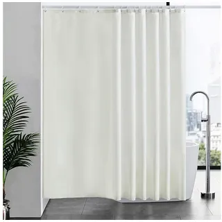 Furlinic Duschvorhang Duschvorhang Überlänge Anti-schimmel wasserdicht 240x180cm Beige beige