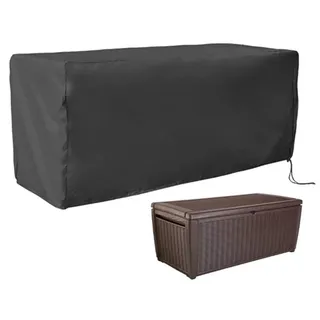 Morkite Garten Kissentruhe Allzwecktruhe Kissenbox Abdeckung Auflagenbox Schutzhülle Gartenbox Abdeckplane Gartentruhe Schutzplane Abdeckhaube 100 Wasserdicht UV Sowie