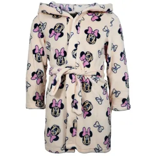 Disney Kinderbademantel Disney Minnie Maus Kinder Mädchen Fleece Bademantel mit Kapuze, Polyester, Gr. 98 bis 128 bunt 122/128