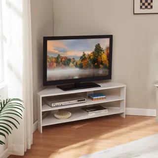 [en.casa] Berg Fernsehtisch Lowboard 110 x 41,5 x 36 cm Weiß Spanplatte