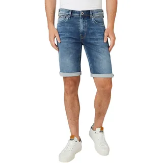 Pepe Jeans Herren Jeans Short JACK Regular Fit Blau Hq9 Normaler Bund Reißverschluss W 29