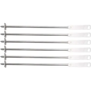 everdure by heston blumenthal Grillspieß 6er Set I 6 Runde Spieße I hochwertige Schaschlik-Spieße aus Edelstahl I Fleischspieße für ehb Gourmet Universal-Halterung I Grillspieße 38,4 cm