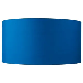 Licht-Erlebnisse Lampenschirm SALAVAN, Stoffschirm für Stehlampe Hängelampe in Navy Blau rund Zylinder blau