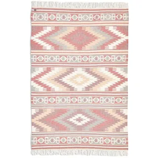 Tom Tailor Vintage-Handwebteppich Kelim Colors I" rot 65 cm x 135 cm