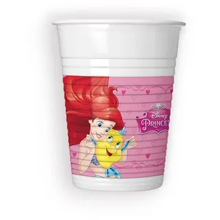 Procos 93552 - Party-Becher Princess Dreaming, 8 Stück, Füllmenge 200 ml, aus Plastik, Party-Geschirr, Geburtstag, Mottoparty