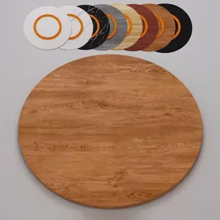 OPOLDBDMAC Holz Drehteller 50cm 60cm 70cm 80cm 90cm 100cm Lazy Susan Drehteller Holz Esstisch Drehplatte, Groß Drehbarer Servierteller Servierplatte 360° Drehbar(Golden Oak,50cm/20in)