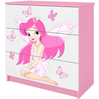 Raumhirsch Furniture Kommode, Rosa, Holzwerkstoff, Rechteckig, 81x81x41 cm, Babymöbel, Kinderkommoden