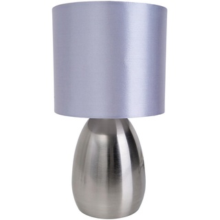 Näve Tischleuchte Aurum, Grau, Textil, 33 cm, Lampen & Leuchten, Innenbeleuchtung, Tischlampen, Tischlampen